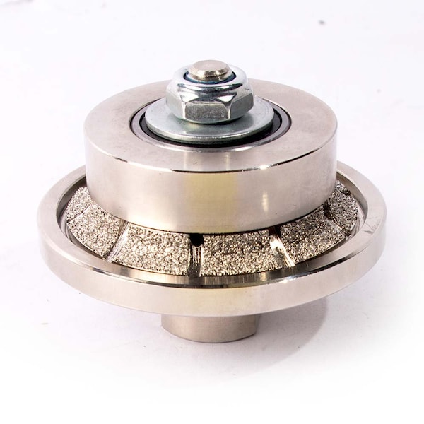 Specialty Diamond 3/16 Inch Radius Vacuum Brazed 65mm Premium Diamond Profile Wheel with 5/8 Inch x 11 Female Threads 316RPW - main